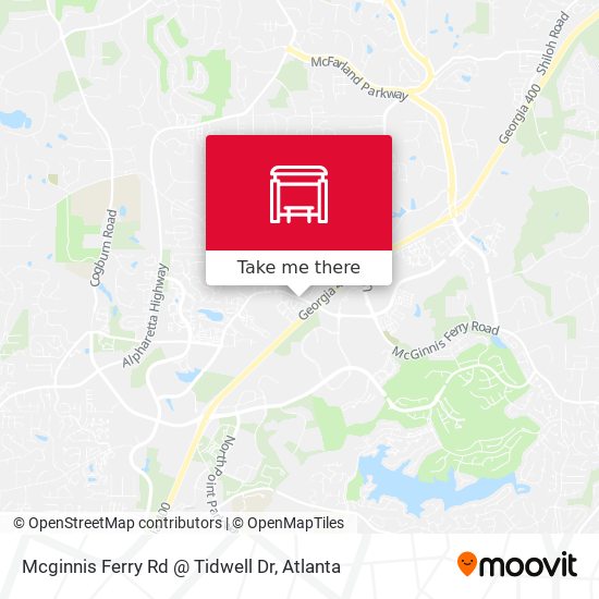 Mcginnis Ferry Rd @ Tidwell Dr map