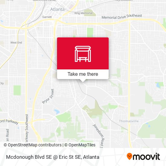 Mcdonough Blvd SE @ Eric St SE map