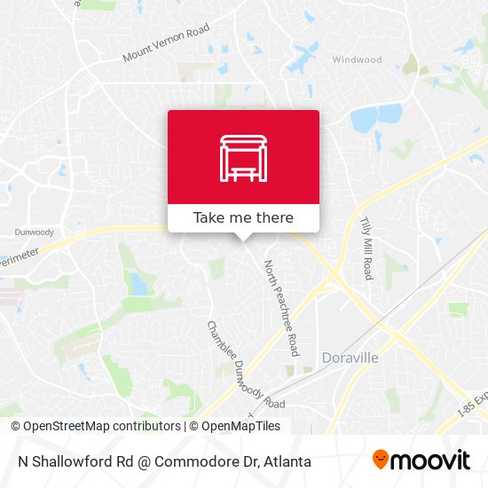 Mapa de N Shallowford Rd @ Commodore Dr
