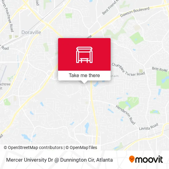 Mercer University Dr @ Dunnington Cir map