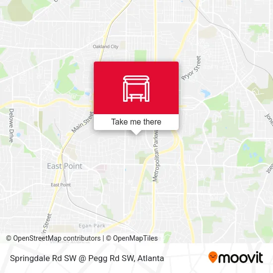 Mapa de Springdale Rd SW @ Pegg Rd SW