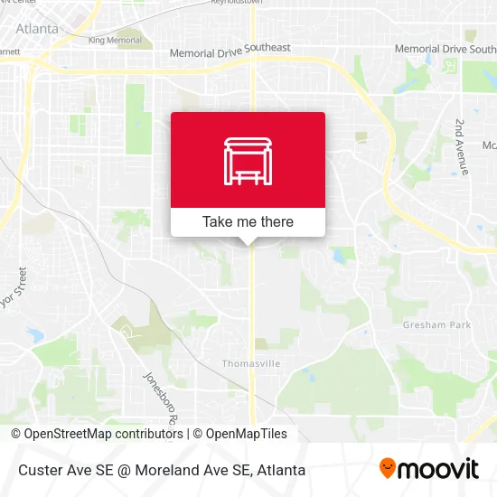 Mapa de Custer Ave SE @ Moreland Ave SE