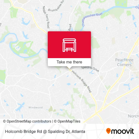 Holcomb Bridge Rd @ Spalding Dr map