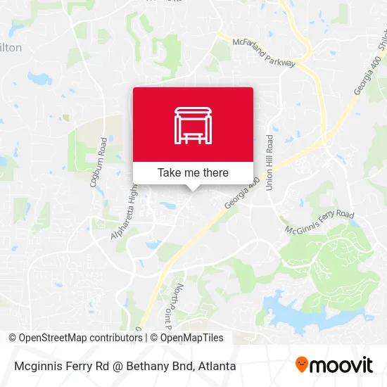 Mcginnis Ferry Rd @ Bethany Bnd map