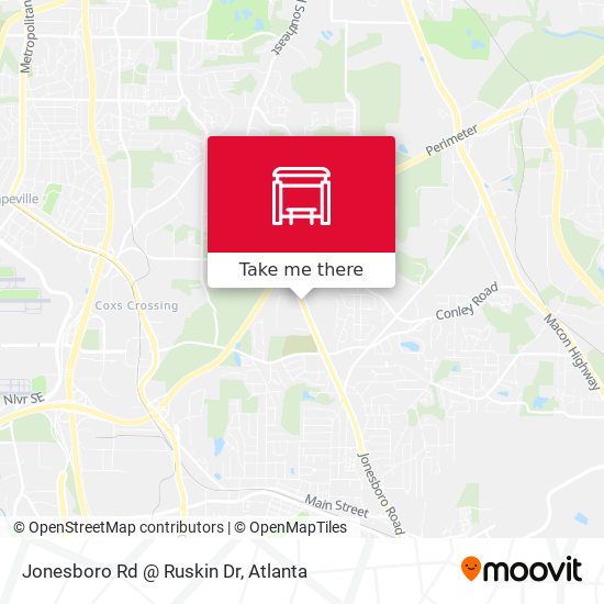 Jonesboro Rd @ Ruskin Dr map