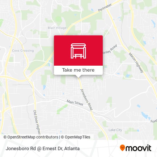 Jonesboro Rd @ Ernest Dr map
