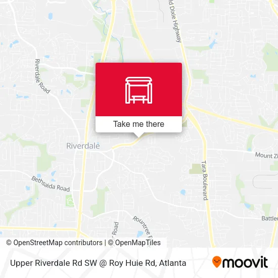 Upper Riverdale Rd SW @ Roy Huie Rd map