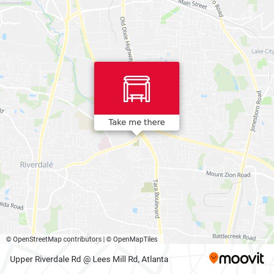 Mapa de Upper Riverdale Rd @ Lees Mill Rd