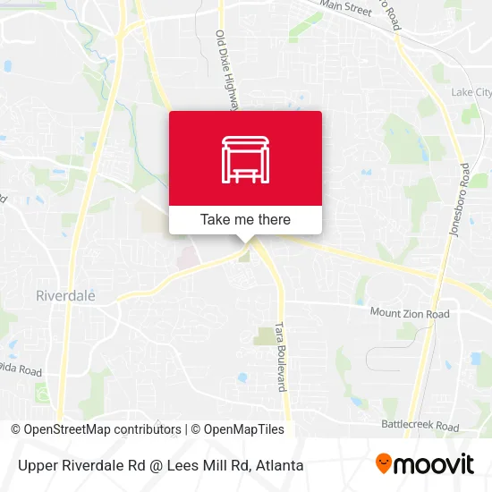 Mapa de Upper Riverdale Rd @ Lees Mill Rd