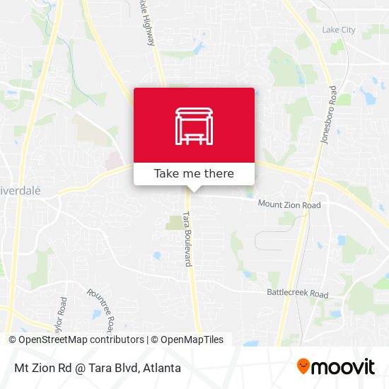 Mapa de Mt Zion Rd @ Tara Blvd