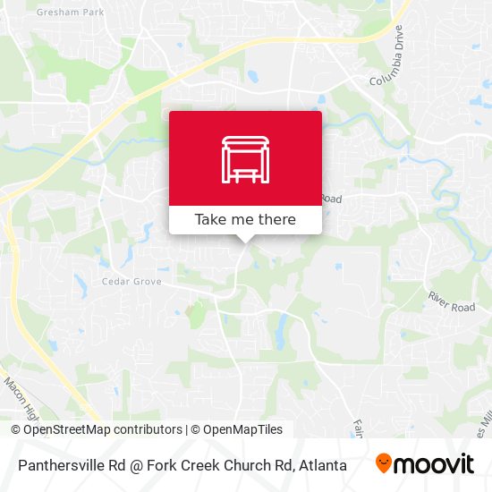 Panthersville Rd @ Fork Creek Church Rd map