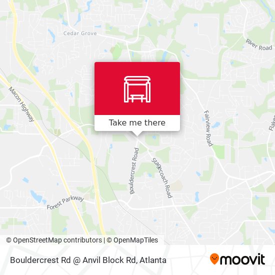Bouldercrest Rd @ Anvil Block Rd map