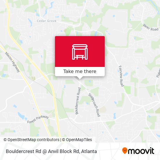 Bouldercrest Rd @ Anvil Block Rd map