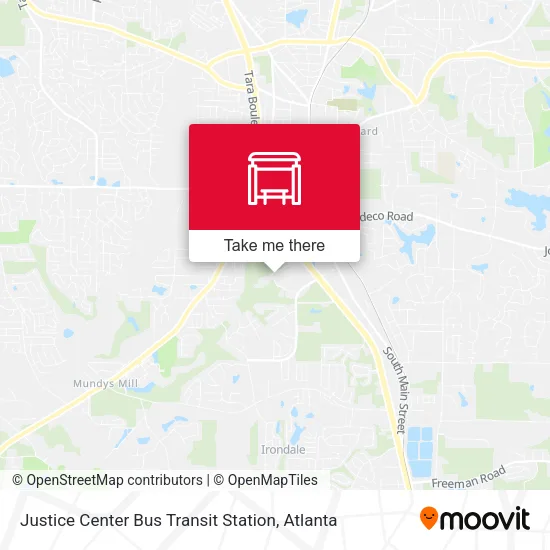 Justice Center Bus Transit Station map