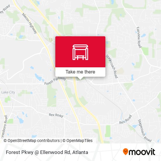 Forest Pkwy @ Ellenwood Rd map
