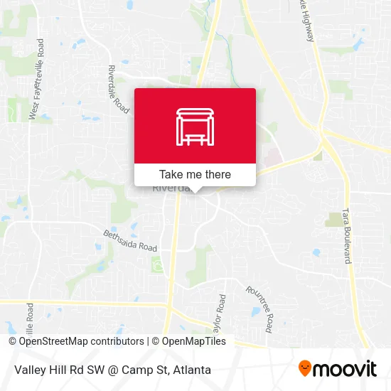 Mapa de Valley Hill Rd SW @ Camp St