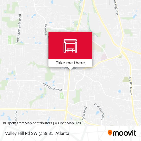 Valley Hill Rd SW @ Sr 85 map