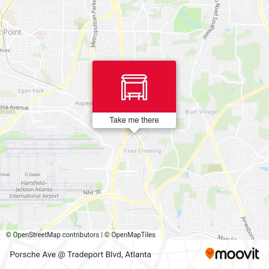 Mapa de Porsche Ave @ Tradeport Blvd