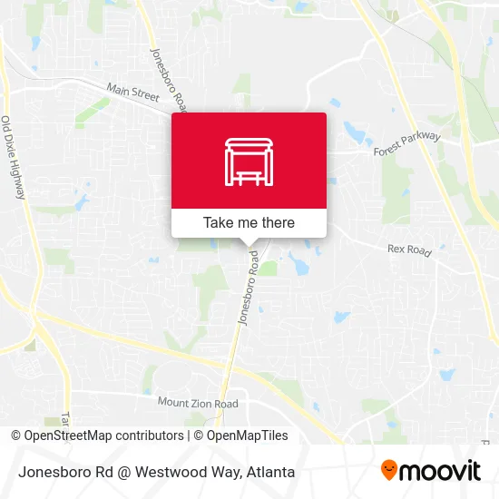 Jonesboro Rd @ Westwood Way map