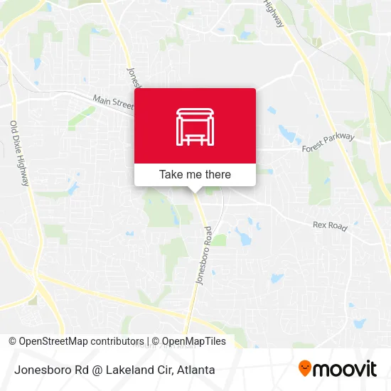 Jonesboro Rd @ Lakeland Cir map