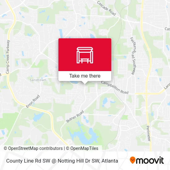 County Line Rd SW @ Notting Hill Dr SW map