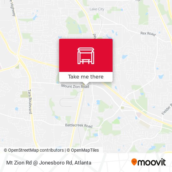 Mt Zion Rd @ Jonesboro Rd map