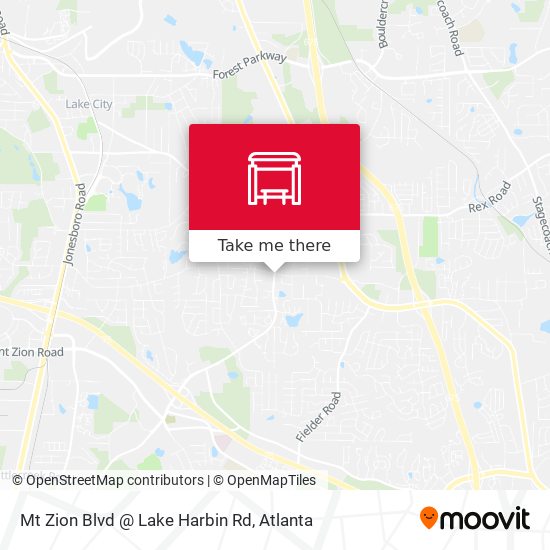 Mt Zion Blvd @ Lake Harbin Rd map