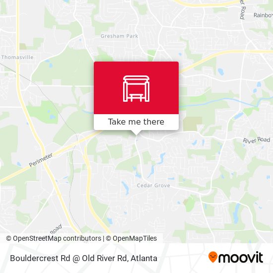 Mapa de Bouldercrest Rd @ Old River Rd