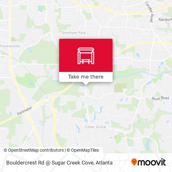 Bouldercrest Rd @ Sugar Creek Cove map
