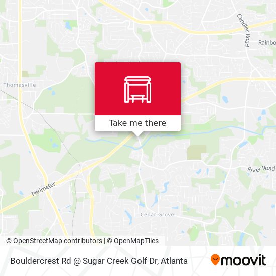 Bouldercrest Rd @ Sugar Creek Golf Dr map