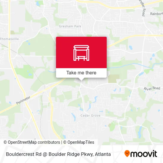 Bouldercrest Rd @ Boulder Ridge Pkwy map
