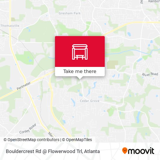 Mapa de Bouldercrest Rd @ Flowerwood Trl