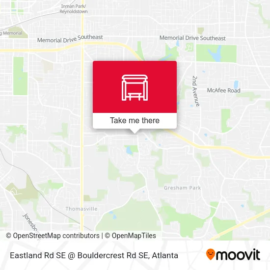 Mapa de Eastland Rd SE @ Bouldercrest Rd SE