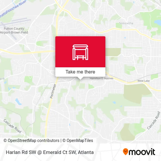 Mapa de Harlan Rd SW @ Emerald Ct SW