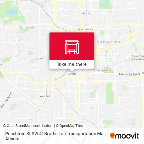 Mapa de Peachtree St SW @ Brotherton Transportation Mall