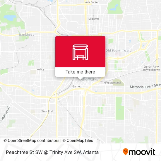Peachtree St SW @ Trinity Ave SW map