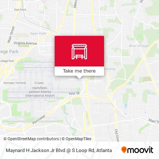 Maynard H Jackson Jr Blvd @ S Loop Rd map