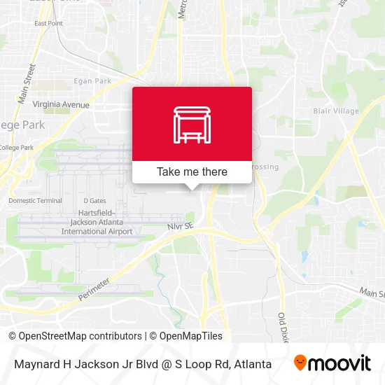 Maynard H Jackson Jr Blvd @ S Loop Rd map