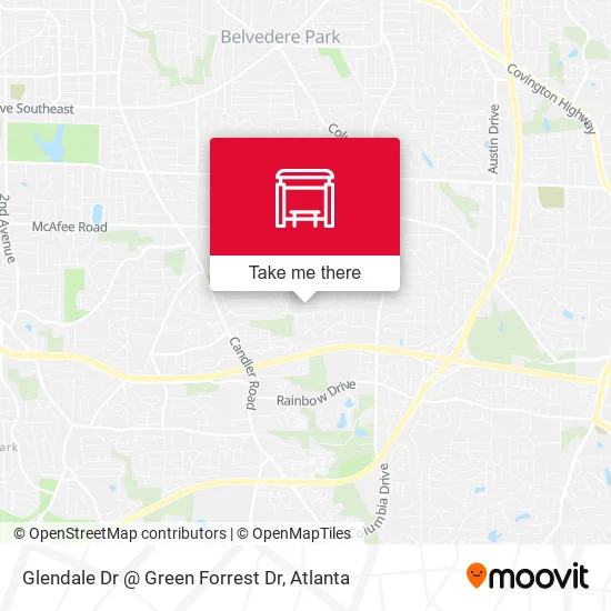Glendale Dr @ Green Forrest Dr map