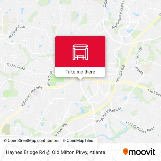 Haynes Bridge Rd @ Old Milton Pkwy map