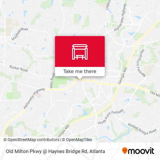 Mapa de Old Milton Pkwy @ Haynes Bridge Rd