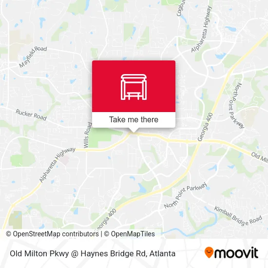 Old Milton Pkwy @ Haynes Bridge Rd map