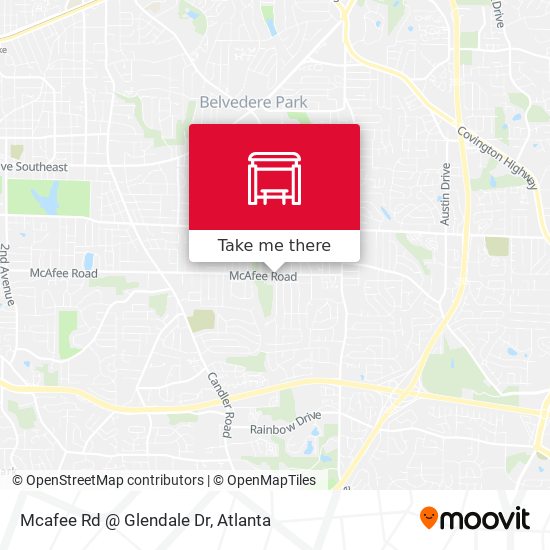 Mcafee Rd @ Glendale Dr map