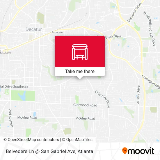 Belvedere Ln @ San Gabriel Ave map