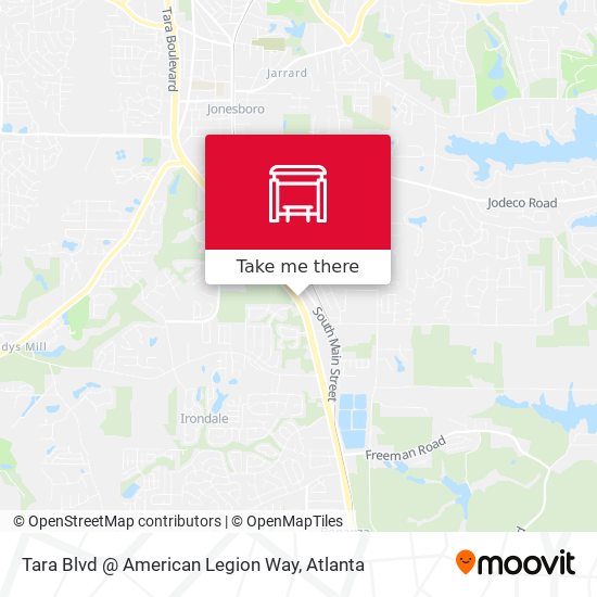 Tara Blvd @ American Legion Way map