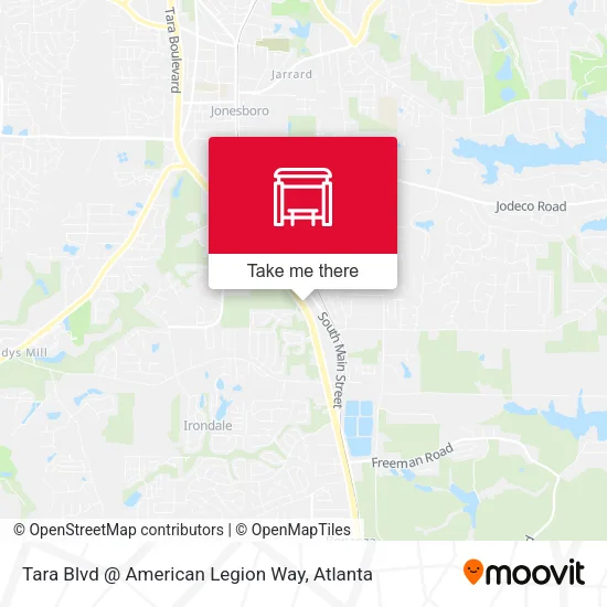 Tara Blvd @ American Legion Way map