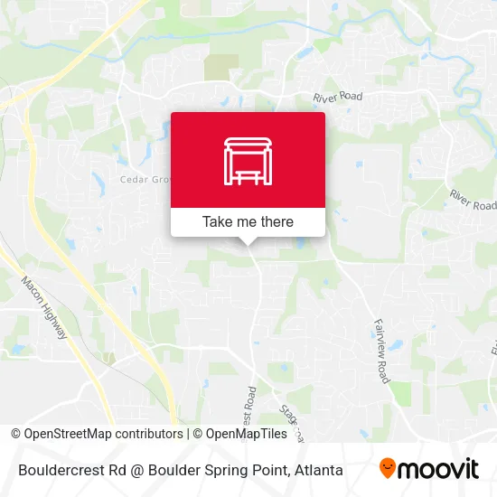 Mapa de Bouldercrest Rd @ Boulder Spring Point