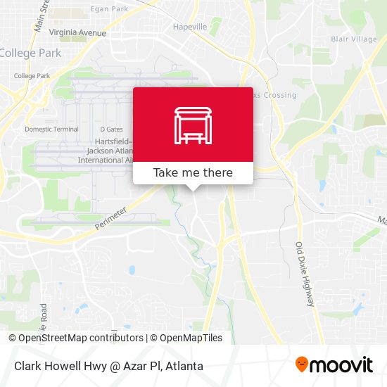 Clark Howell Hwy @ Azar Pl map