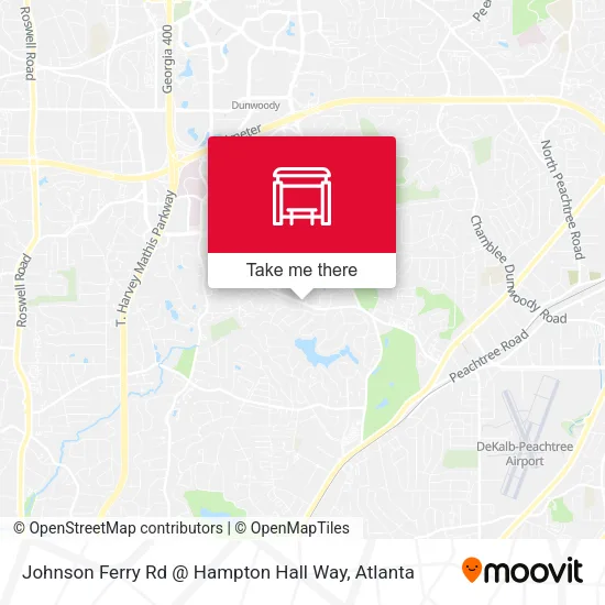 Johnson Ferry Rd @ Hampton Hall Way map
