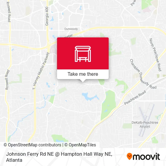 Johnson Ferry Rd NE @ Hampton Hall Way NE map